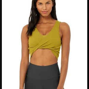 Womens Tanks | Alo Yoga Swirl Tank – Chartreuse Chartreuse